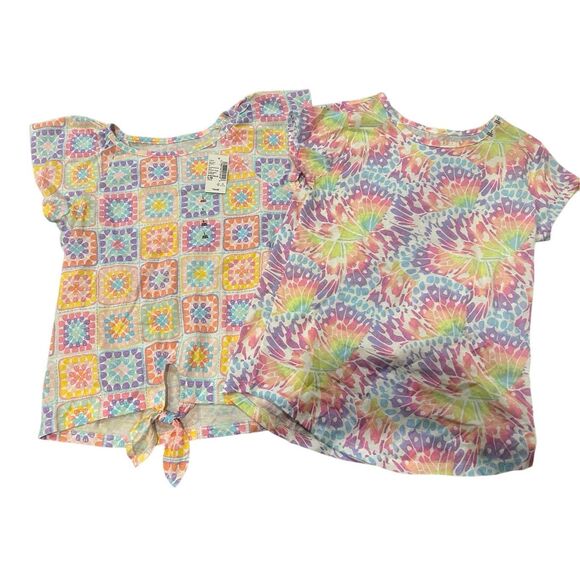 Children’s Place GIRL’s short sleeve tees NEW SZ large 10/12 knit front tops t-s - Picture 1 of 5